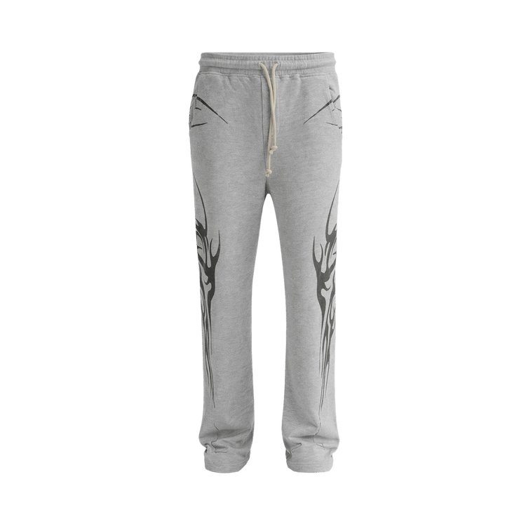 Hellstar Tribal Flame Sweatpants "Grey"