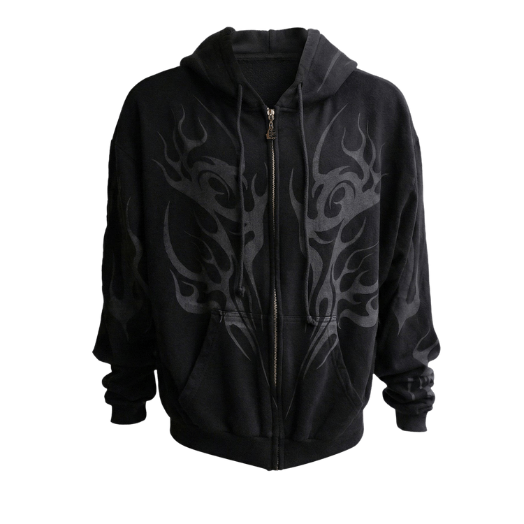 Hellstar Tribal Flame Zip Up "Black"