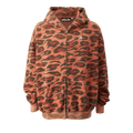 Hellstar Sunfaded Cheetah Zip Up "Red"