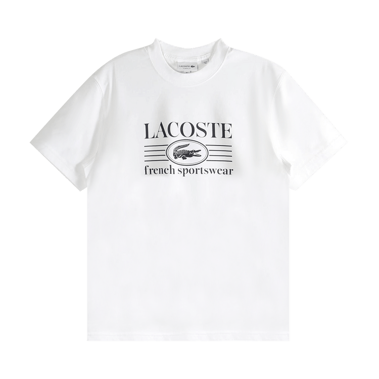Lacoste Classic Fit Print Cotton Jersey T-Shirt "White"
