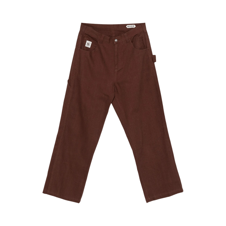Bode Twill Knolly Brook Trousers "Brown"