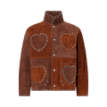 Bode Hearts Welding Jacket "Brown/Tan"