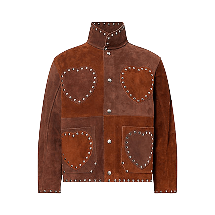 Bode Hearts Welding Jacket "Brown/Tan"
