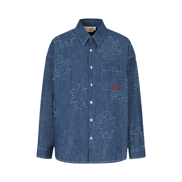 Marni Patterned Shirt "Navy Blue"