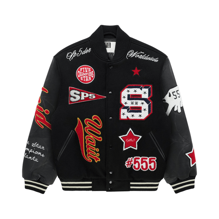 Sp5der Cuntry Varsity Jacket "Black"