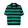 Miu Miu Cotton Knit Polo Shirt "Blu/Verde"