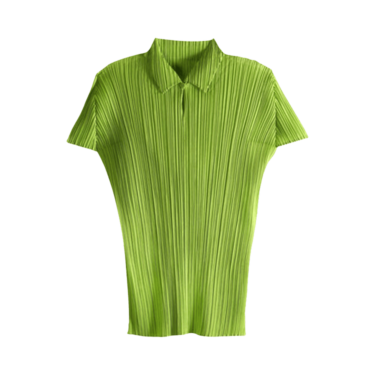 Pleats Please Issey Miyake Monthly Colors August Shirt "Yellow Green"
