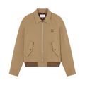 Maison Kitsuné Technical Cotton Gabardine Harrington Jacket "Beige"