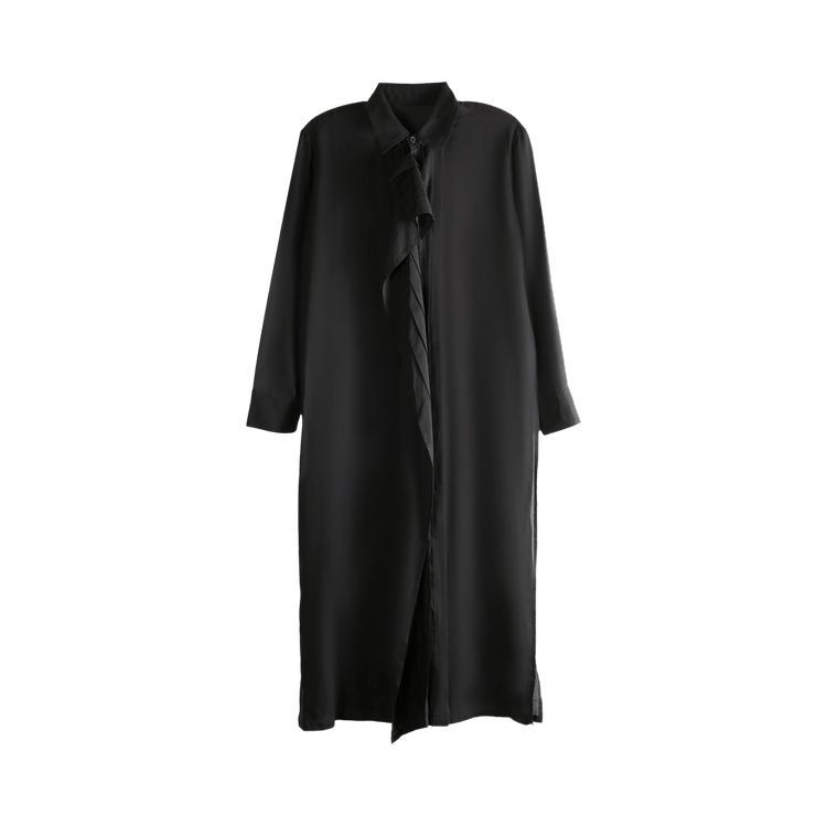Yohji Yamamoto Pintuck Shirt Dress "Black"