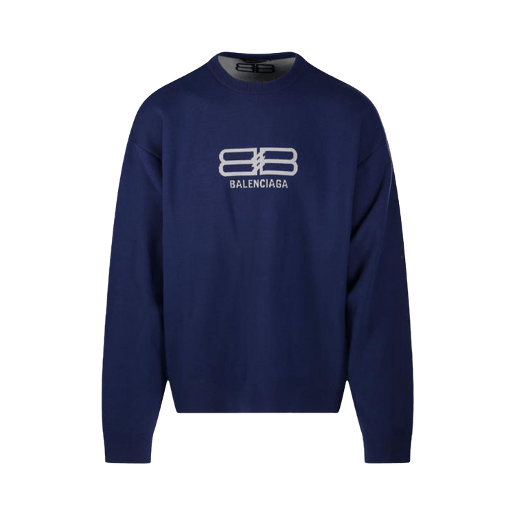 Balenciaga Crewneck Sweater "Navy/Grey"
