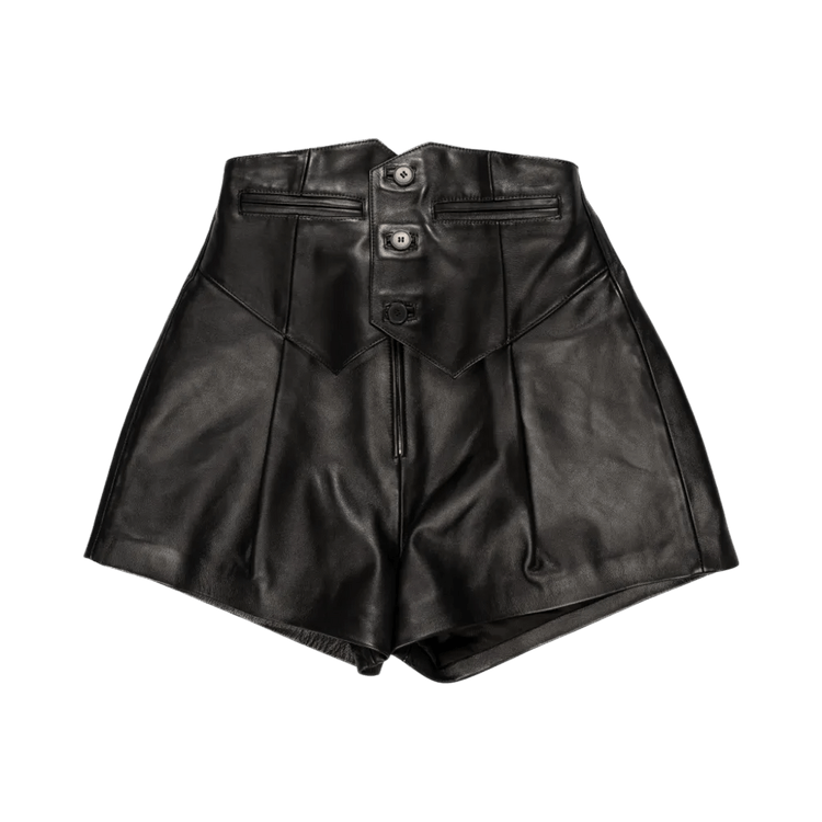 Enfants Riches Déprimés Leather Cincture Short "Black"