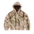 Corteiz Pelt Hooded Fur Jacket "Fawn"
