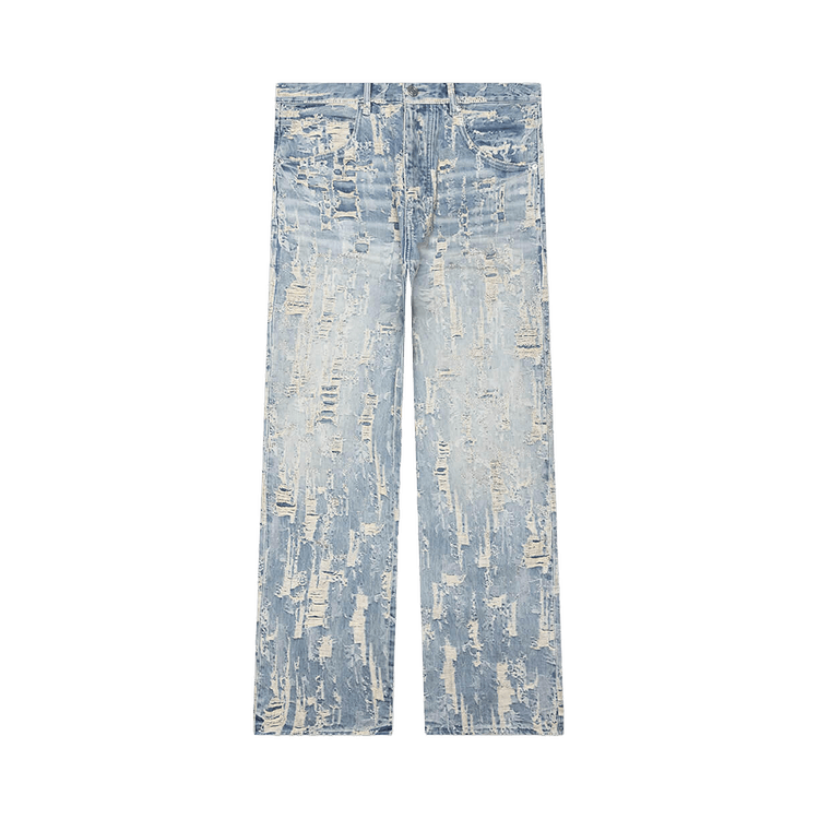 PURPLE BRAND Bead Splatter Destroy "Light Indigo"