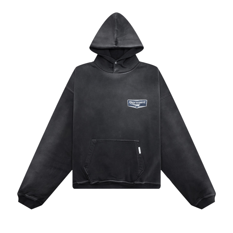 Represent Clo Nothing Faster Hoodie "Stained Black"