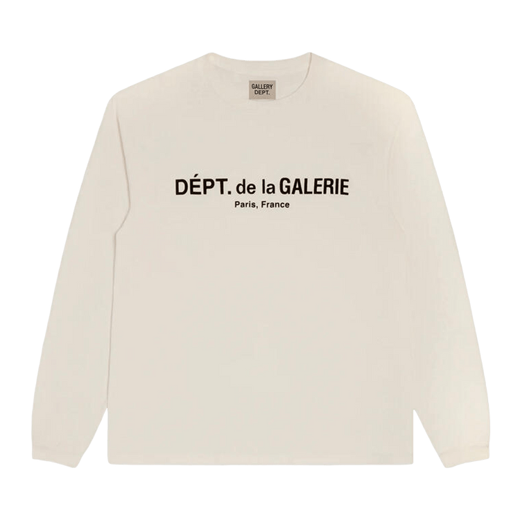 Gallery Dept. French Logo Lux Long-Sleeve Tee "Washed Cream"