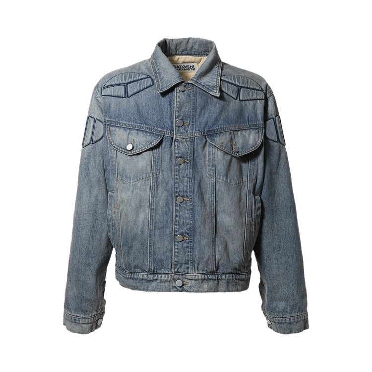 Satoshi Nakamoto Denim Moto Jacket "Blue"
