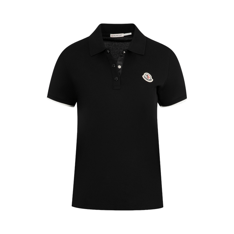 Moncler Toggle Waist Polo Shirt "Black"