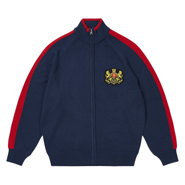 Palace Established Zip Funnel Knit "Navy"