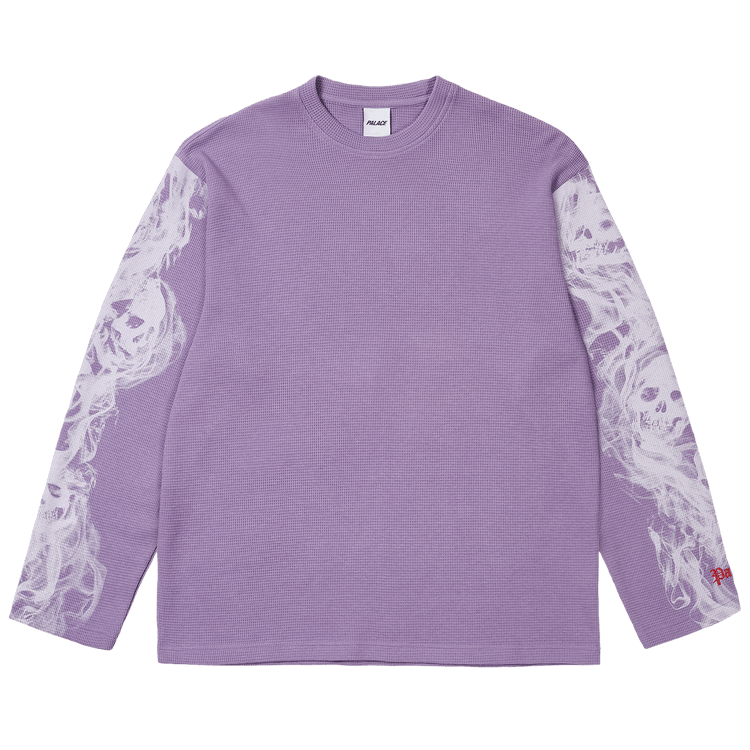 Palace Smoked Waffle Long-Sleeve "Flat Grape"