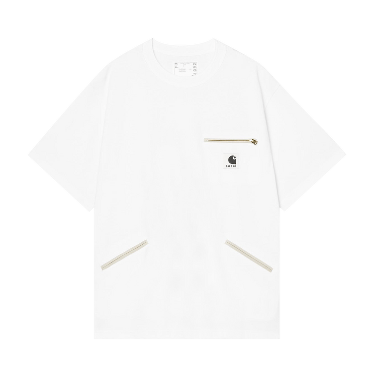 Sacai x Carhartt WIP Cotton Jersey T-Shirt "White"