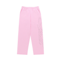 Sp5der Rhinestone Script Wide Leg Sweatpant "Light Pink"