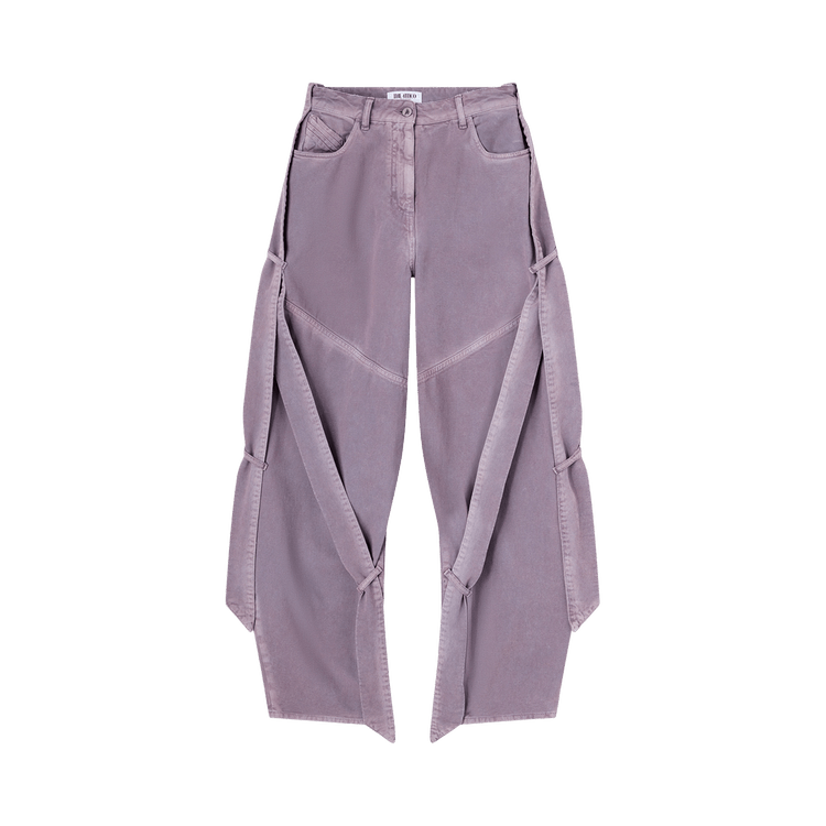 Attico Long Pant Cotton Gabardine "Mauve Fade"