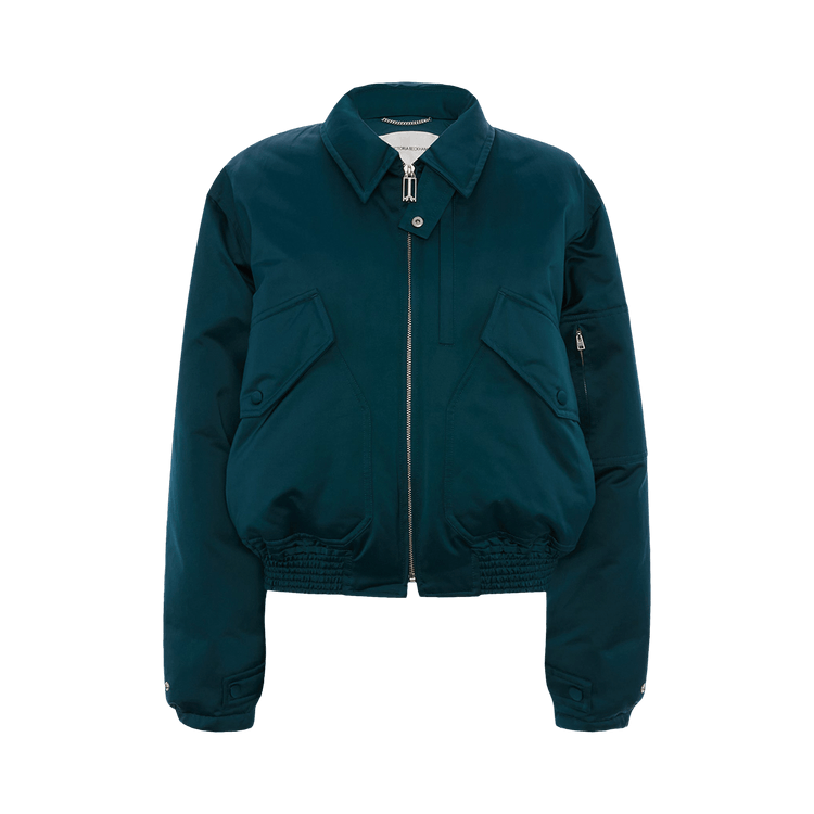 Victoria Beckham Padded Bomber Jacket "Dark Teal"