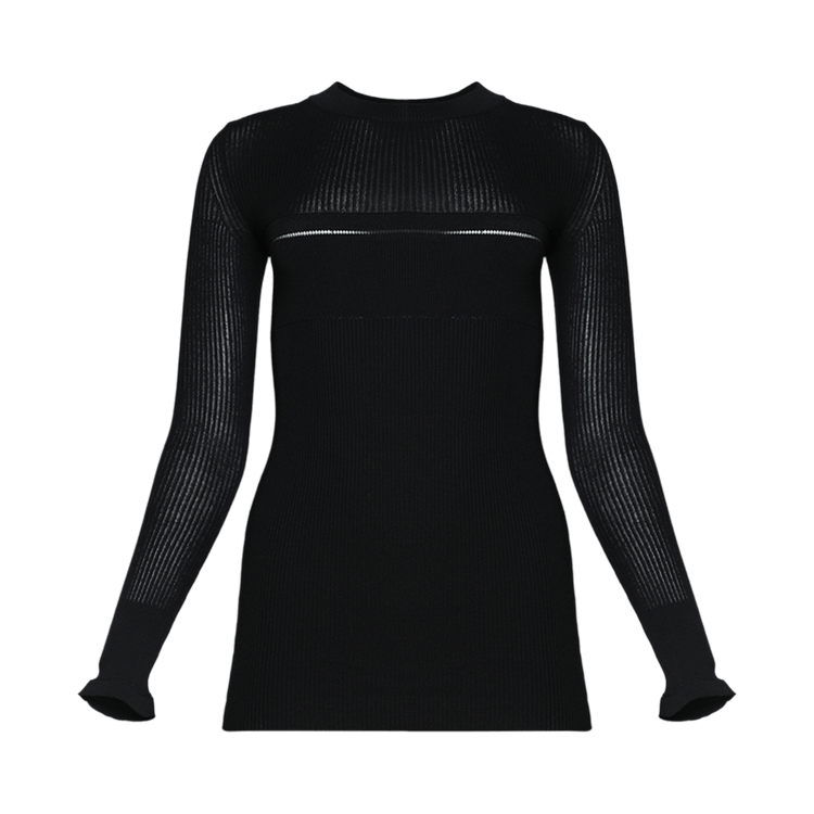 Sacai Cotton Knit Pullover "Black"