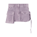 Attico Mini Skirt Cotton Gabardine "Mauve Fade"