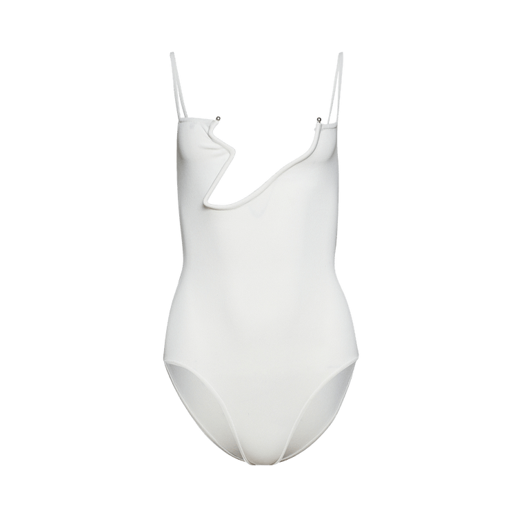 Christopher Esber Odessa Arced Knitted Bodysuit "White"