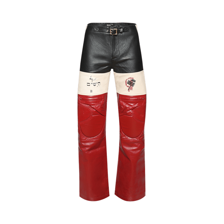 Enfants Riches Déprimés Tripping Light Moto Pants "Black/White/Red"