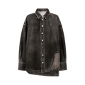 Attico Bomber Overdyed Treated Cotton "Black/White"