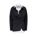 Attico Mini Dress Cotton Stretch "Black/White"