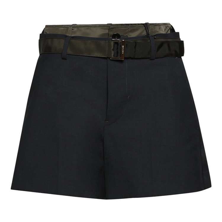 Sacai Suiting x Nylon Twill Shorts "Grey/Khaki"