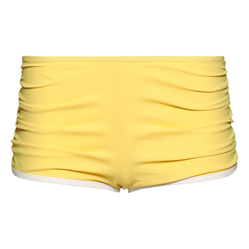 Christopher Esber Oasis Ruched Swim Boyshort "Zest/White"