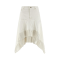 Sacai Denim x Satin Skirt "Off White"