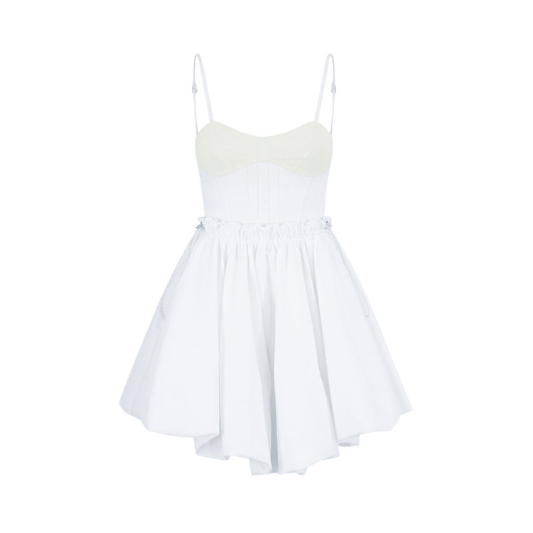 Attico Mini Dress Cotton Stretch "White"