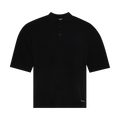 Alexander Wang Polo W/ Knit Logo Label "Black"