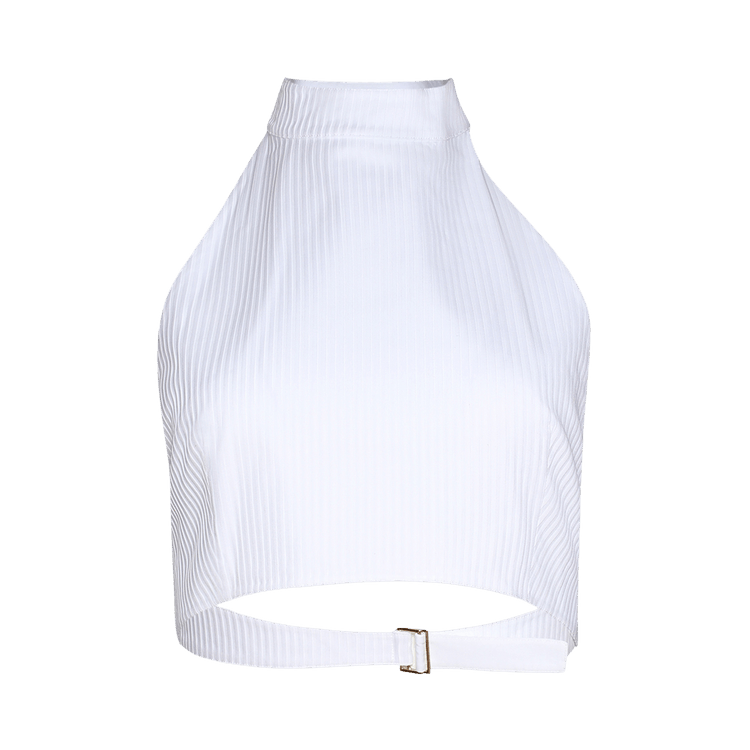 Alaïa Plastron Top "Blanc"