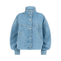 Attico Bomber Washed Denim "Sky Blue"