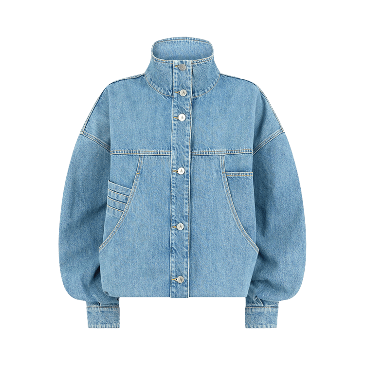 Attico Bomber Washed Denim "Sky Blue"