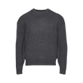 Alexander Wang Crewneck Pullover W/ Knit Flag Tag "Dark Grey Melange"