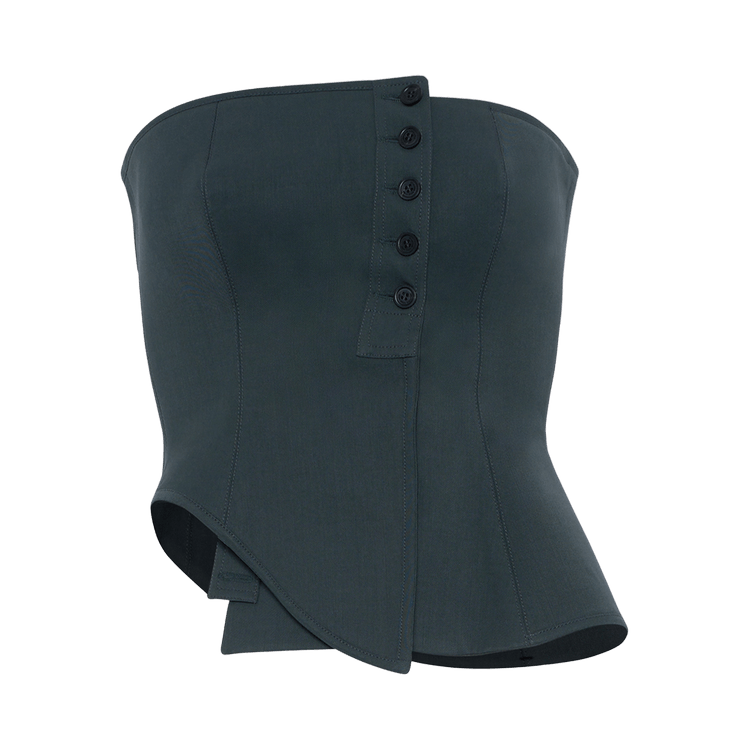 Jean Paul Gaultier Asymmetric Tailoring Bustier "Military Black"