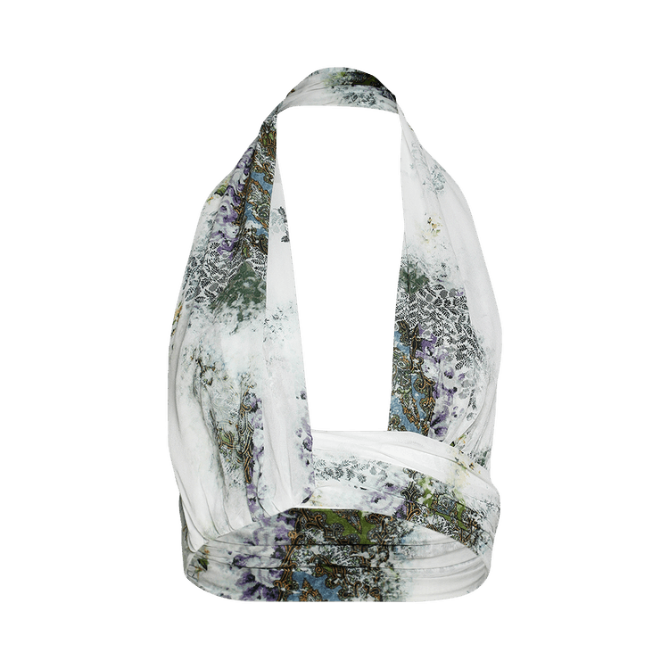 Christopher Esber Absence Wrap Crop Top "Absence Print"