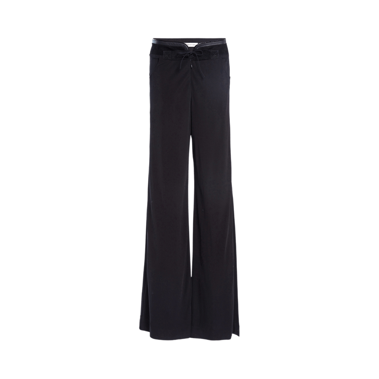 Christopher Esber Yvette Leather Belted Jersey Trouser "Black"