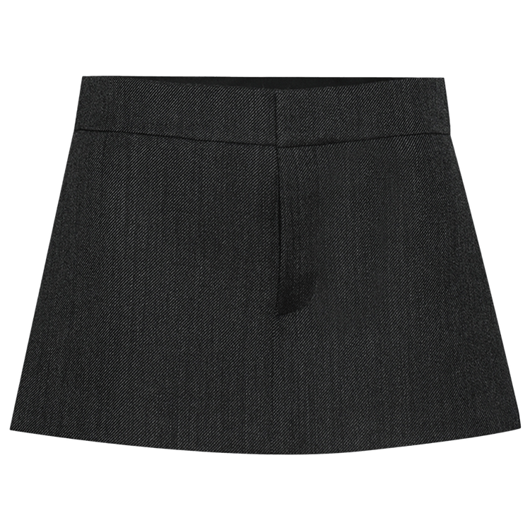 Alexander Wang Low-Rise Tailored Mini Skort W/ Side Slits "Black/Charcoal"