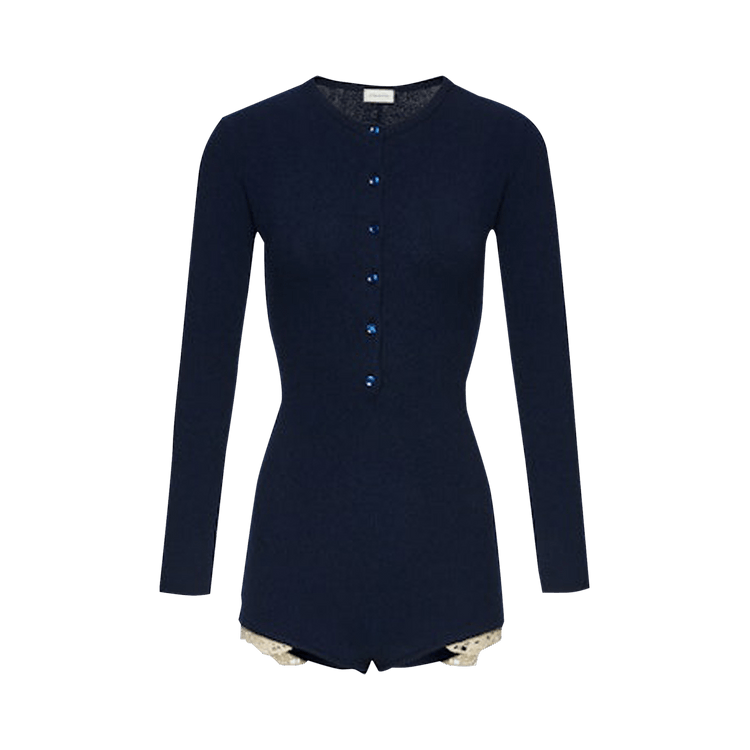 Magda Butrym Knitwear Bodysuit "Navy"