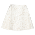 David Koma Sequin Boucle A-Line Mini Skirt "White"