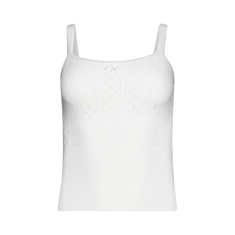 JW Anderson Pointelle Tank Top "Off White"