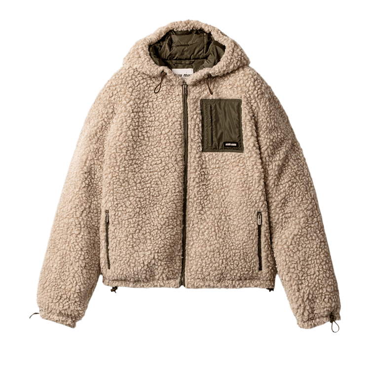 Miu Miu Teddy Piumino "Calce/Militare"